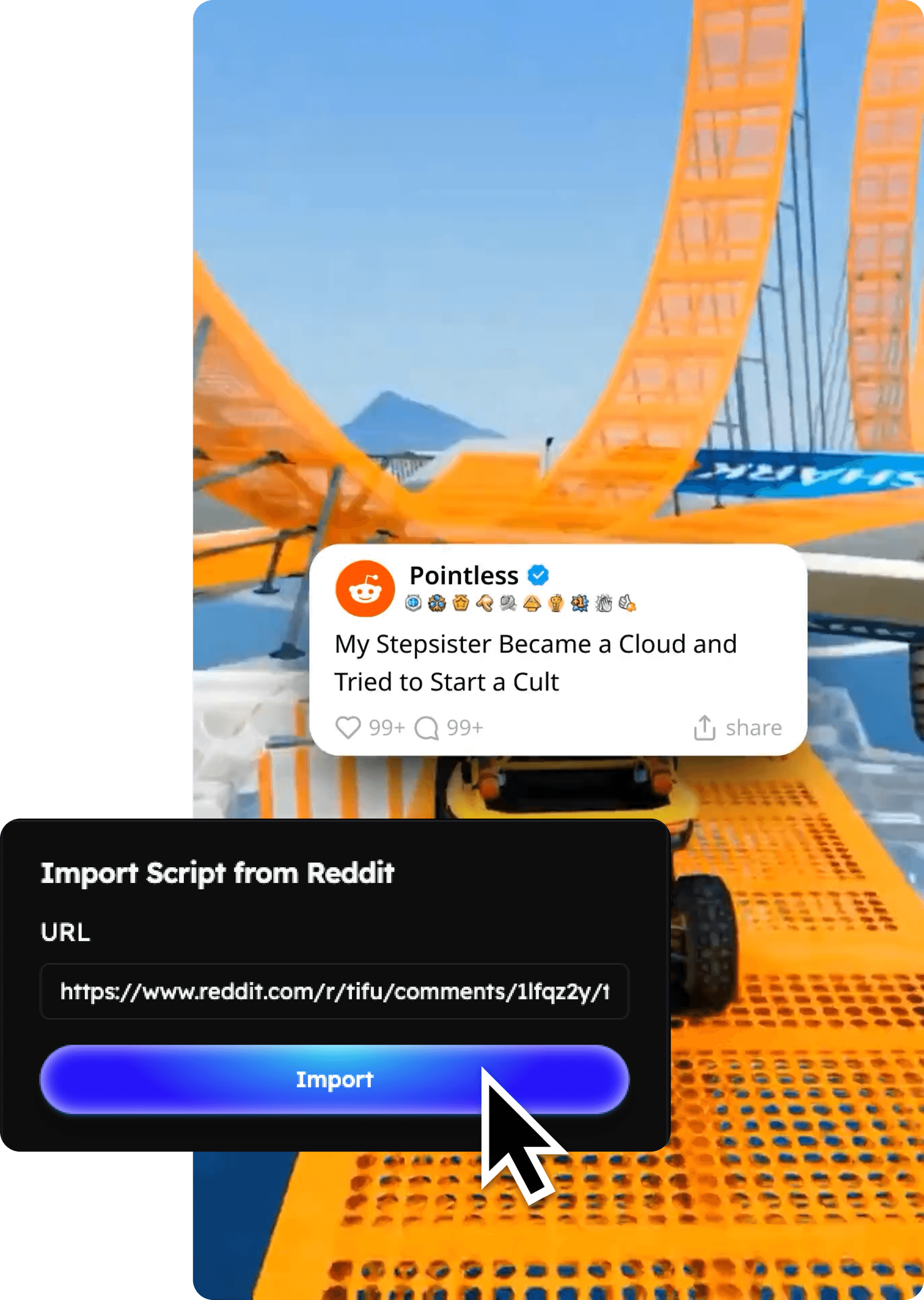 Reddit link to script converter