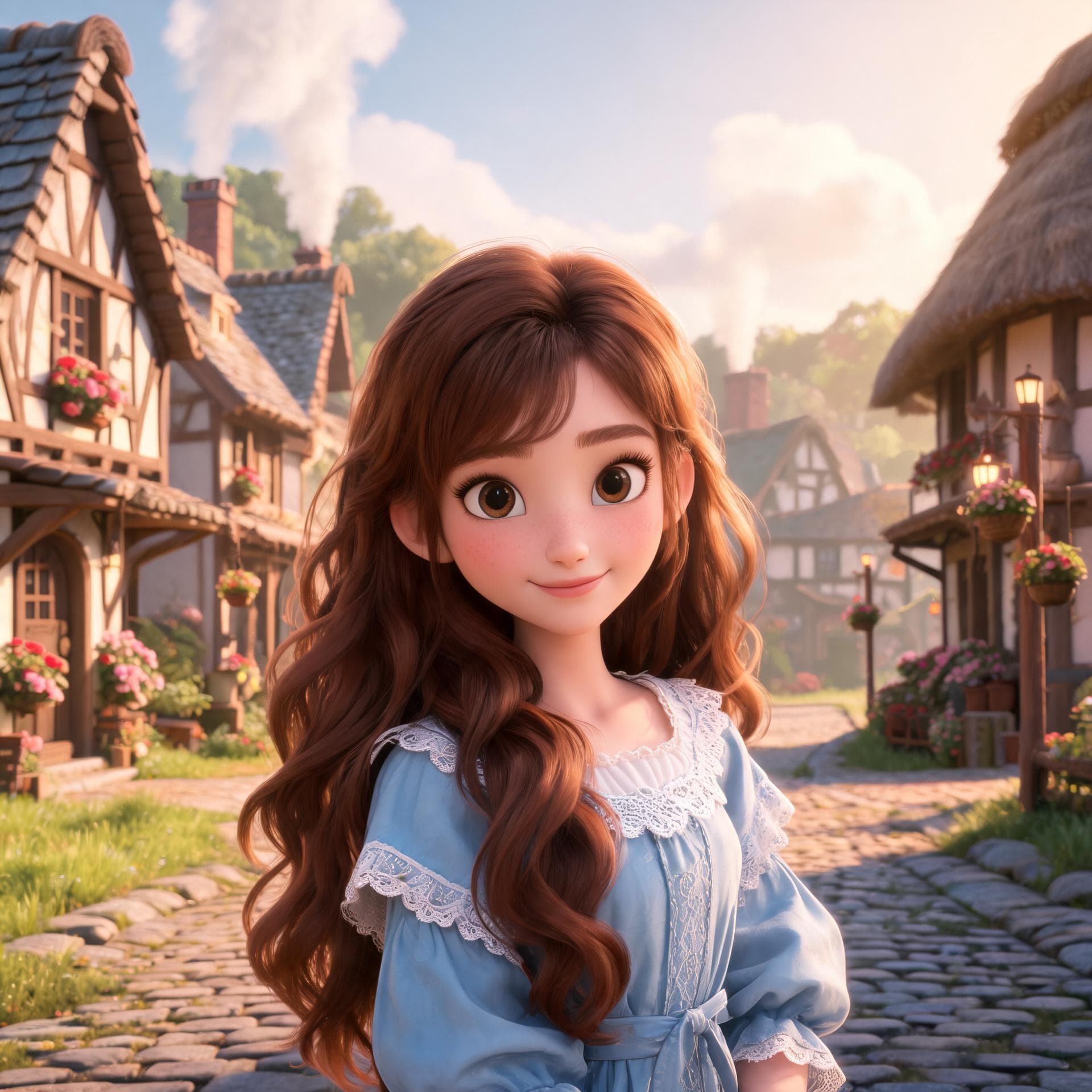 3D Animated Film style AI story scene 1
