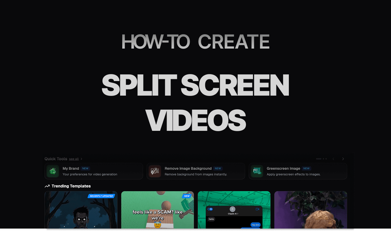 How to Make Split Screen Videos with Clippie AI (2026 Guide)