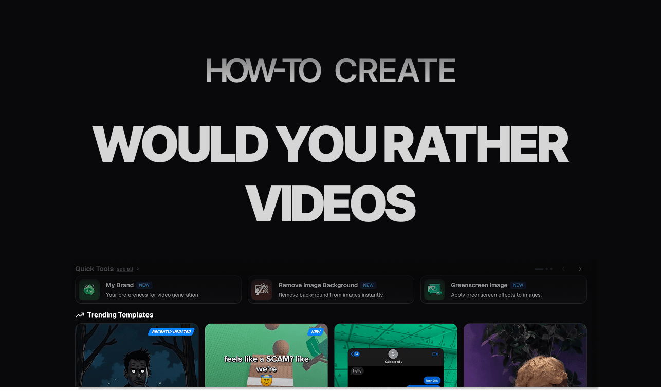How to Make Would You Rather Videos with Clippie AI (2026 Guide)