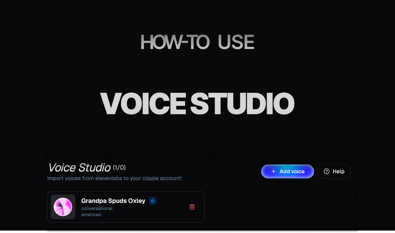 How to Use Voice Studio in Clippie AI (2026 Guide)