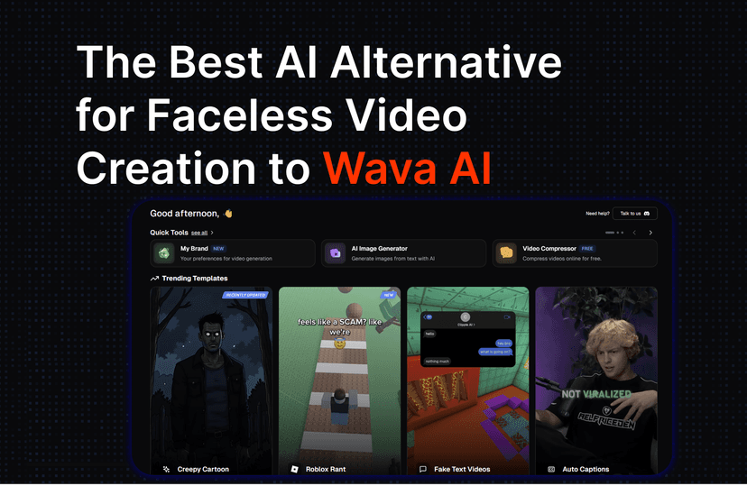 Wavea Best AI Alternative to Wava AI for Faceless Video Creation in 2026