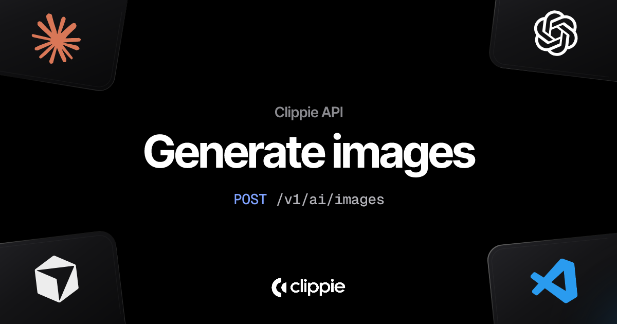 Generate images | Clippie API docs